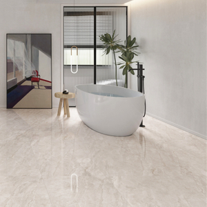 600x1200mm Light Brown Slate-Inspired Marble Porcelain Tile
