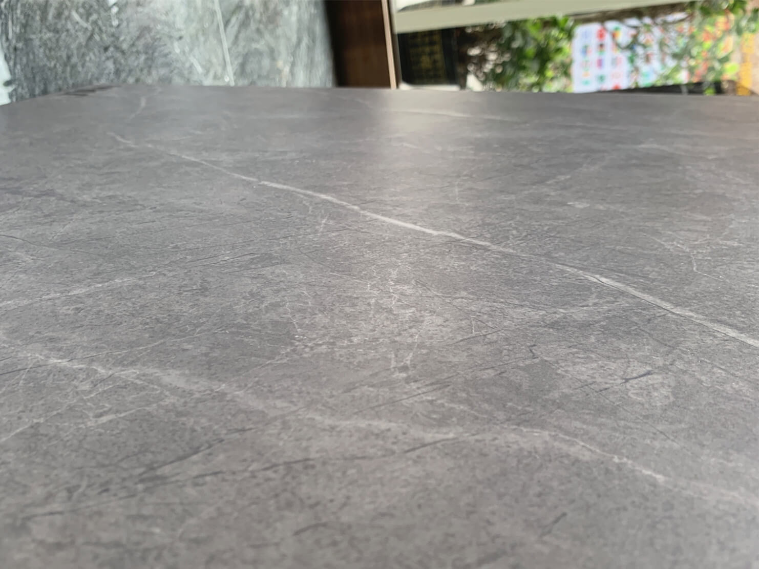 Thick tile grey surface