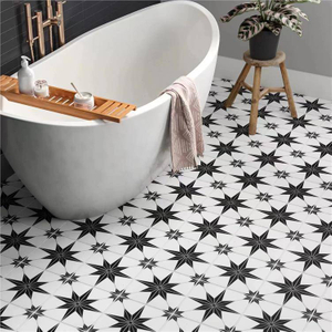 Glazed Porcelain Wall And Floor Tile 200x200mm Matte Surface Art Tile