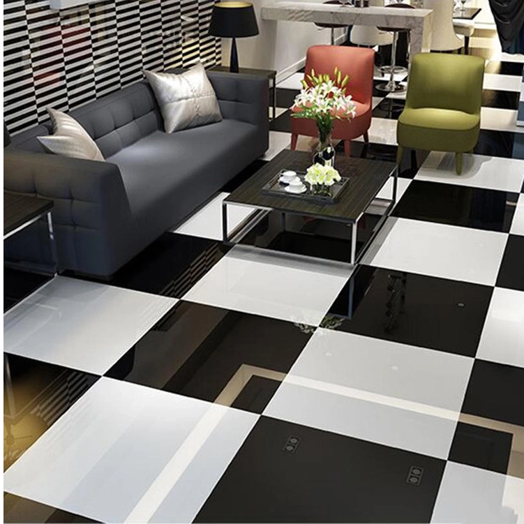 Dark color polished finish glazed porcelain floor tile 600x600mm